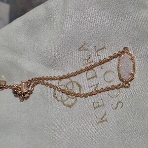 Kendra Scott Rose Gold Bracelet with White Drusy